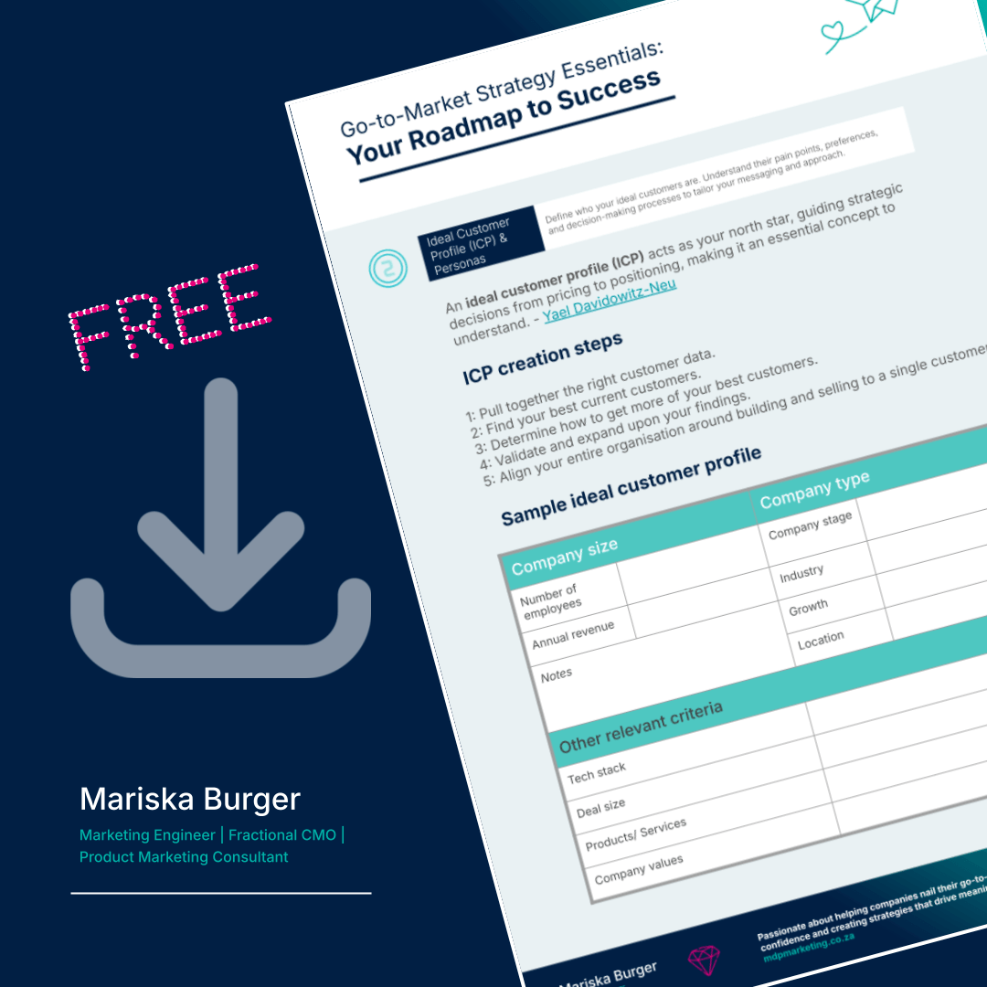 Image of a Go-to-Market strategy framework with the Ideal Customer Profile (ICP) example
